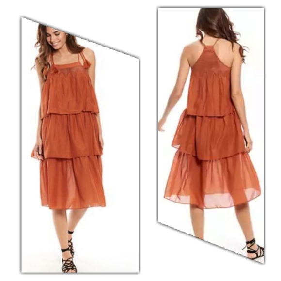 New York & Company Dresses & Skirts - NY&CO- Aura Midi Dress- Brown/XXS